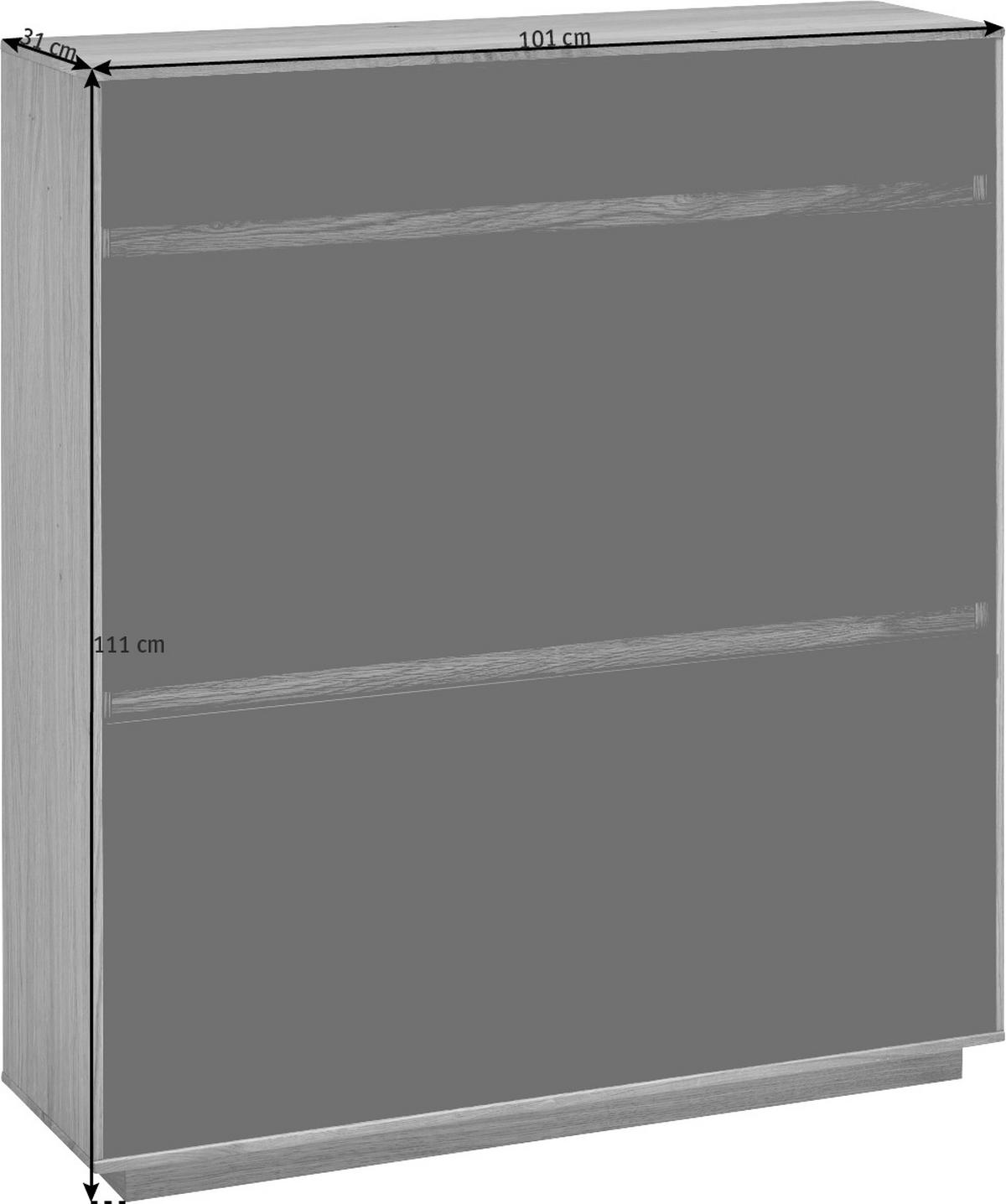 OMARA Z LOPUTAMI ZA ČEVLJE delno masivno barve hrasta, temno rjava - barve hrasta/temno rjava, Design, leseni material/les (101/111/31cm) - Novel