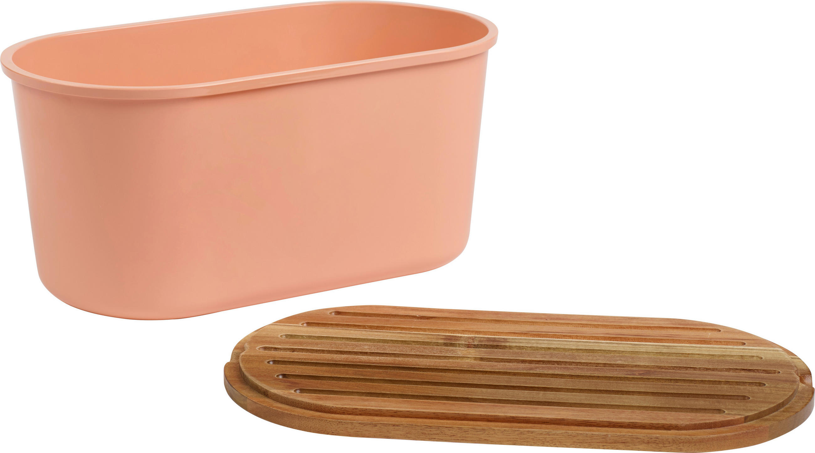 Thumbnail - Echtwerk Brotbox, Koralle, Kunststoff, Akazie, länglich, 37x21.5x17.20 cm, Schneidebrett, Küchenzubehör, Brotkästen & -K...