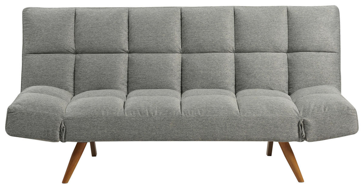 SCHLAFSOFA in Textil Hellgrau  - Hellgrau/Naturfarben, Design, Textil/Metall (182/87/82cm) - Livetastic