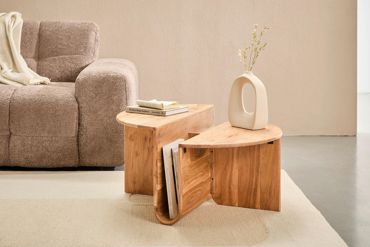 KONFERENČNÝ STOLÍK, farba akácie, drevo, 80/40/80 cm - farba akácie, Konventionell, drevo (80/40/80cm) - Livetastic