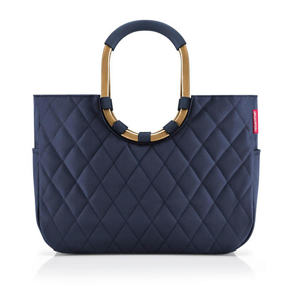 EINKAUFSKORB  - Goldfarben/Dunkelblau, Basics, Kunststoff/Textil (46/34,5/25cm) - Reisenthel