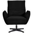 SESSEL in Teddystoff Schwarz  - Schwarz, Design, Textil/Metall (60/94/86cm) - Dieter Knoll