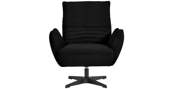 SESSEL in Teddystoff Schwarz  - Schwarz, Design, Textil/Metall (60/94/86cm) - Dieter Knoll