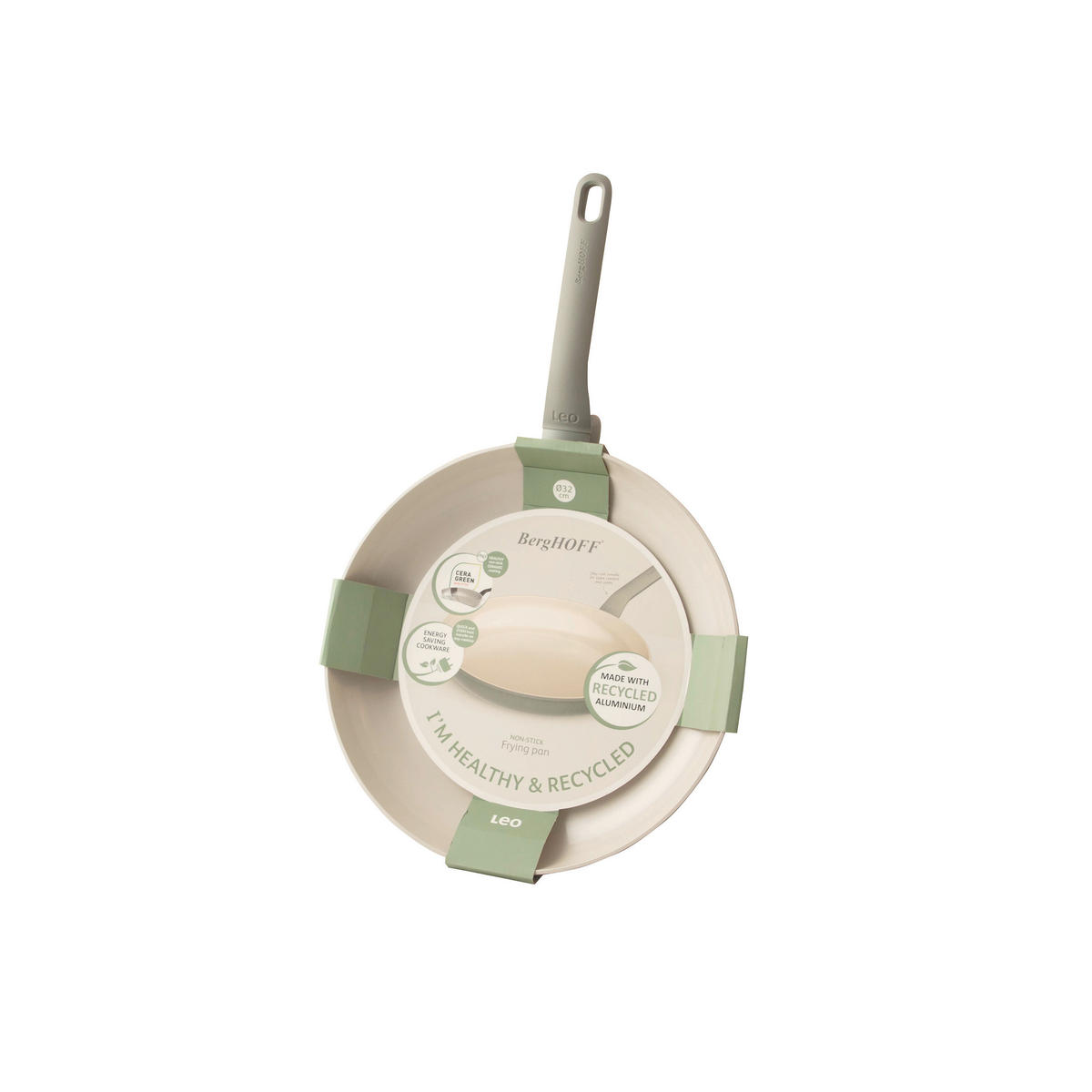 BRATPFANNE Leo  - Hellgrau, Basics, Metall (32/4,5cm) - BergHOFF