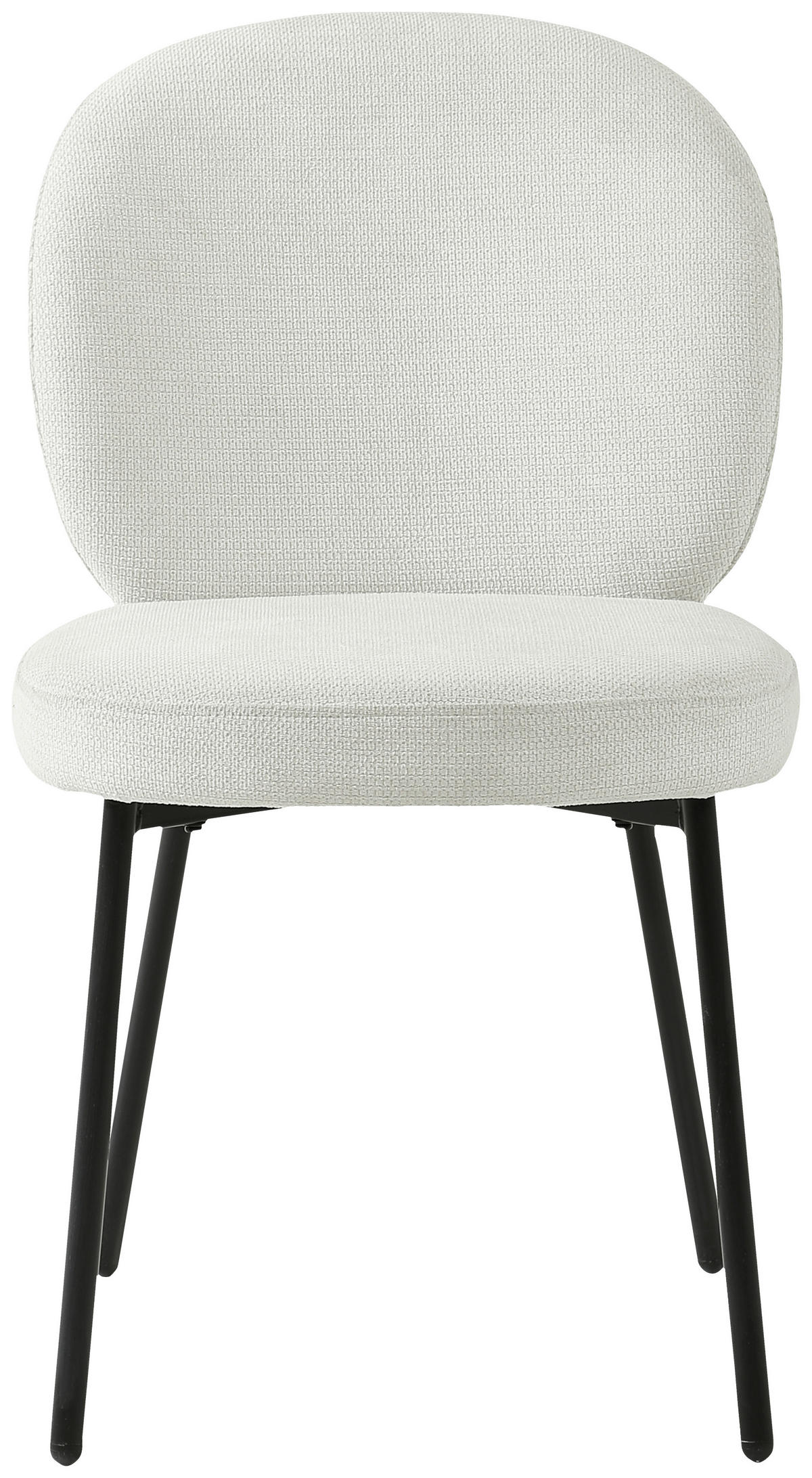 STUHL  in Eisen Leinenoptik Holz, Metall, Textil  - Schwarz/Weiß, Design, Holz/Textil (49/86/64cm) - Ambia Home