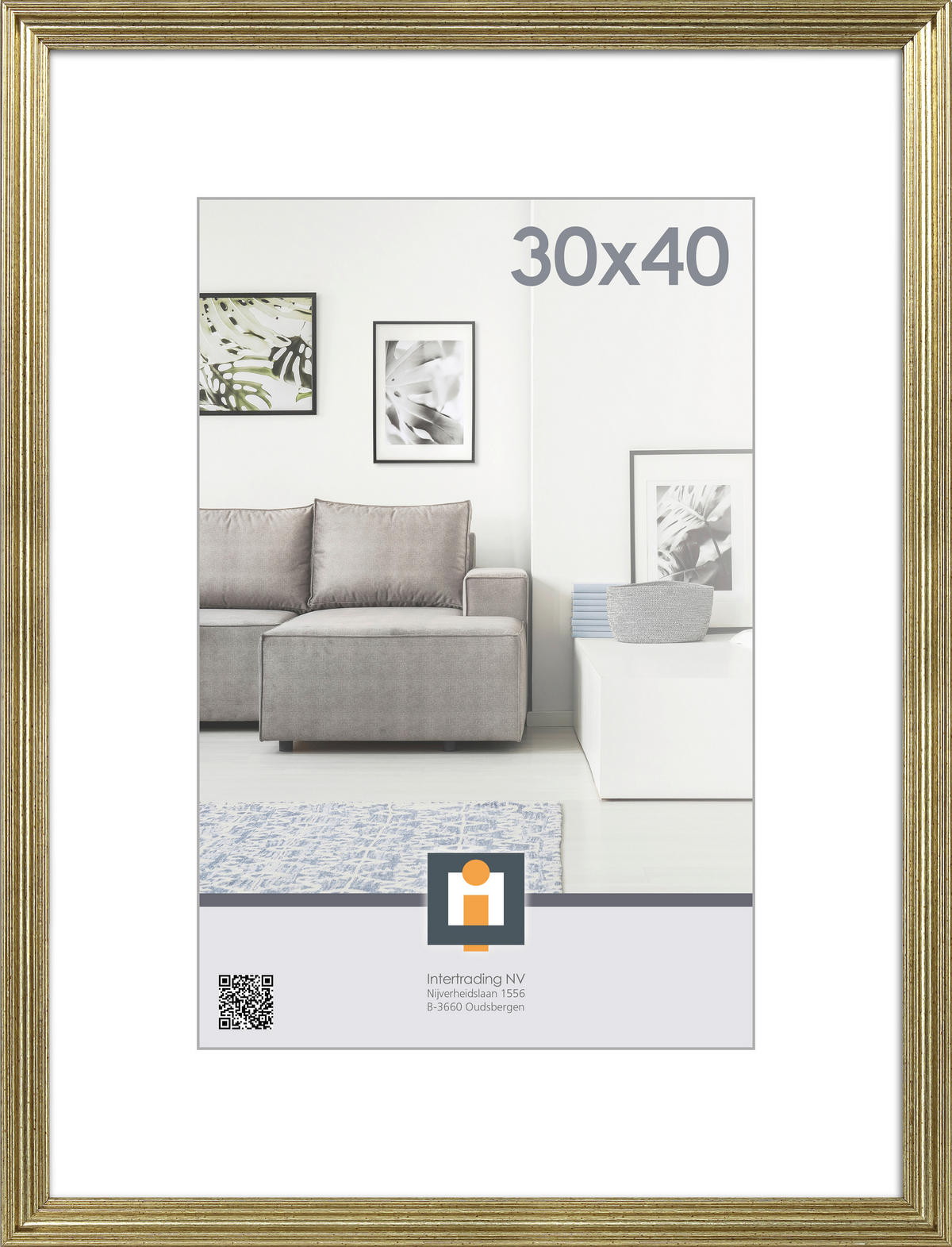 OKVIR ZA SLIKE       32/42/1.2 cm   - boje šampanjca, Basics, staklo/plastika (32/42/1.2cm)