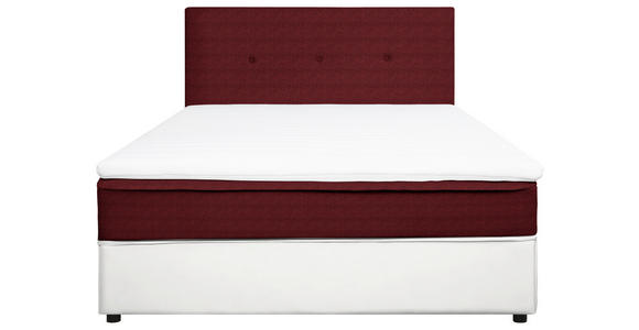 BOXBETT 120/200 cm in Rot, Weiß - Rot/Schwarz, KONVENTIONELL, Holz/Textil (120/200cm) - Carryhome
