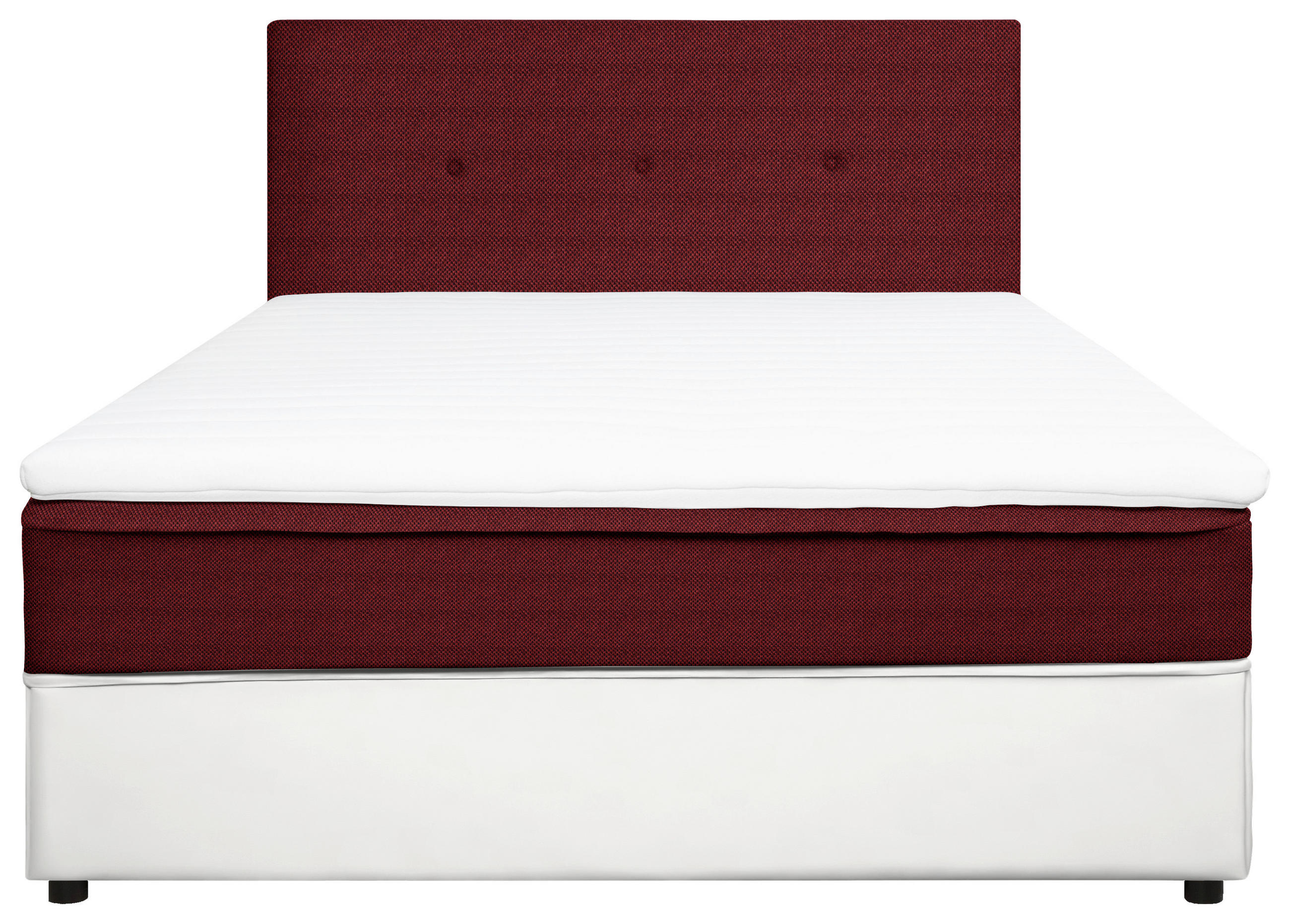 BOXBETT 120/200 cm  in Rot, Weiss  - Weiss/Rot, Konventionell, Holz/Textil (120/200cm) - Carryhome