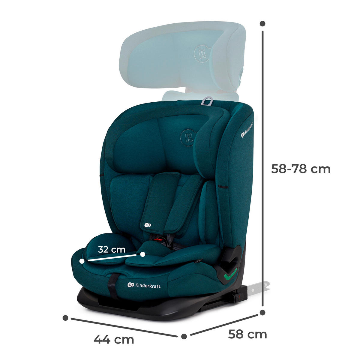 KINDERAUTOSITZ OneTo3 i-Size  - Blau/Petrol, Basics (58/78/44cm) - Kinderkraft