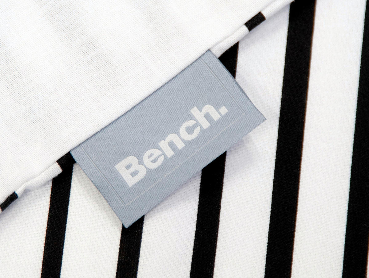 WENDEBETTWÄSCHE 2-teilig 155/220 cm  - Schwarz/Weiß, Basics, Textil (155/220cm) - Bench