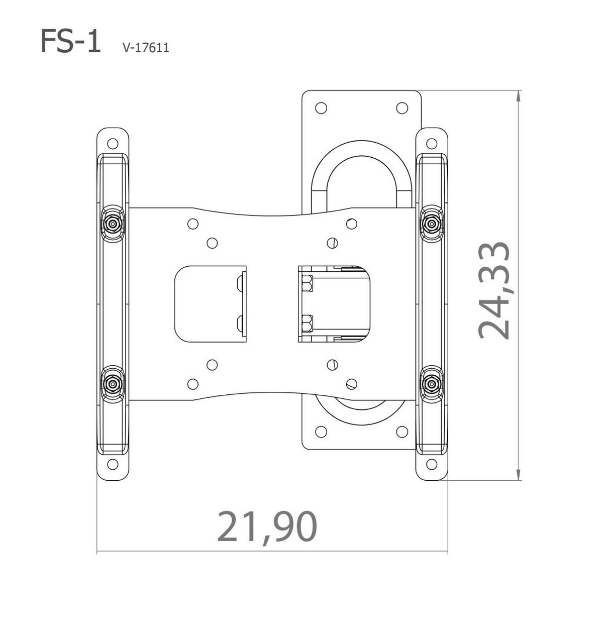 TV-WANDHALTER 37 Zoll  - Silberfarben, KONVENTIONELL, Metall (24,33/22/9,6cm) - MID.YOU
