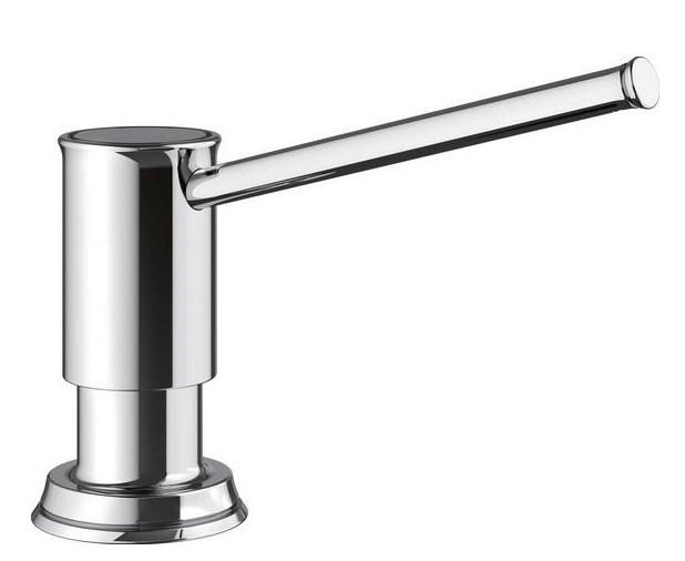 SPÜLMITTELSPENDER  - Chromfarben, Basics, Metall (4,5/9,7/9,6cm) - Blanco