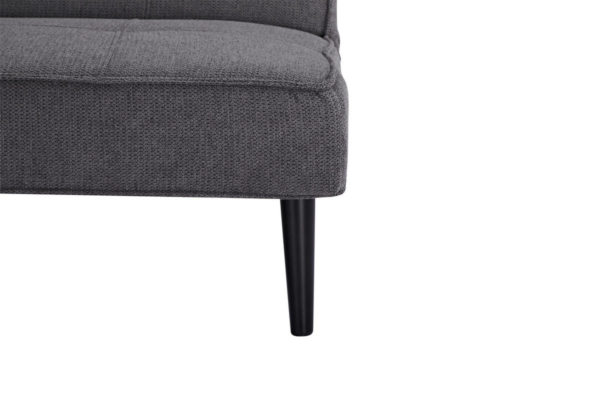 SCHLAFSOFA Webstoff Grau  - Schwarz/Grau, Design, Holz/Textil (179/77/93,5cm) - Ti'me