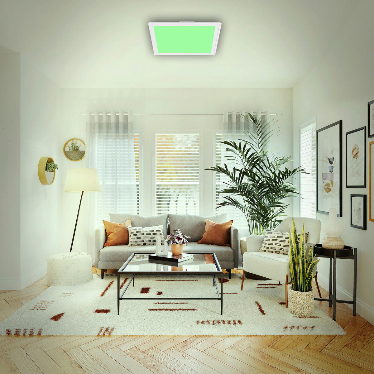 LED PANEL - bela, Osnovno, plastika (29,6/29,6/5,8cm)
