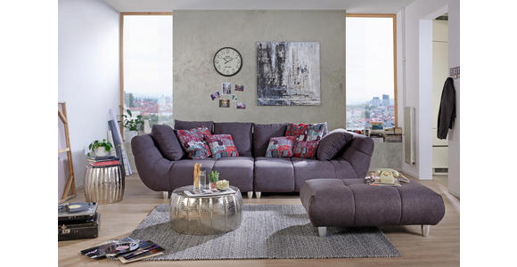 MEGASOFA in Textil Anthrazit, Multicolor - Chromfarben/Anthrazit, Design, Kunststoff/Textil (300/87/133cm) - Hom`in