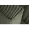 ECKSOFA in Feincord Olivgrün - Schwarz/Olivgrün, KONVENTIONELL, Kunststoff/Textil (242/151cm) - Carryhome