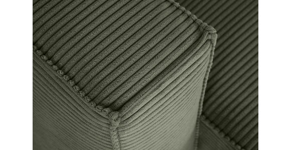 ECKSOFA in Feincord Olivgrün - Schwarz/Olivgrün, KONVENTIONELL, Kunststoff/Textil (242/151cm) - Carryhome