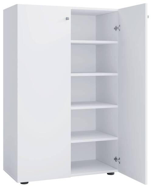 SKOSKÅP i 70/110/39 cm - vit/grå, Klassisk, trämaterial/plast (70/110/39cm) - MID.YOU