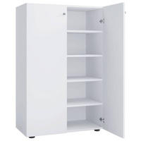 SKOSKÅP  i 70/110/39 cm  - vit/grå, Klassisk, trämaterial/plast (70/110/39cm) - MID.YOU