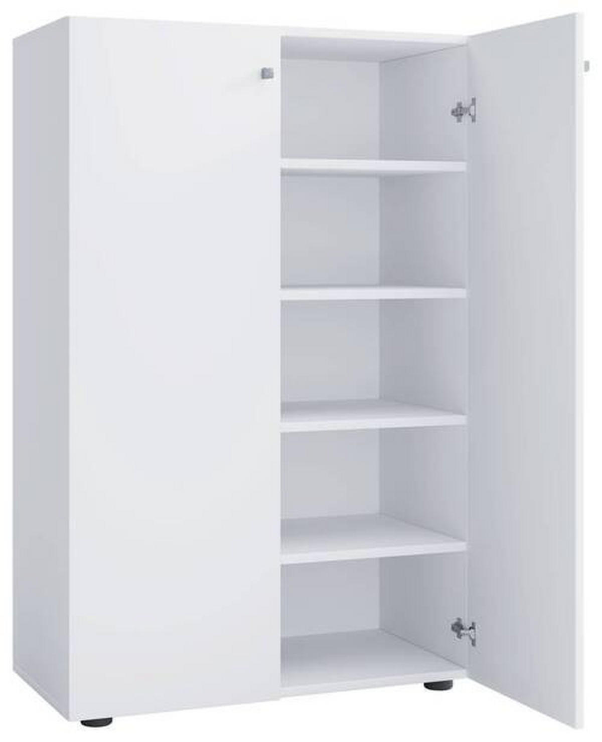 SKOSKÅP  i 70/110/39 cm  - vit/grå, Klassisk, trämaterial/plast (70/110/39cm) - MID.YOU