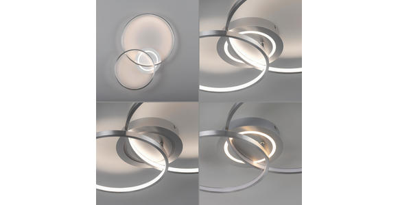 LED-DECKENLEUCHTE 69/55/9 cm - Alufarben, Basics, Kunststoff/Metall (69/55/9cm) - Novel