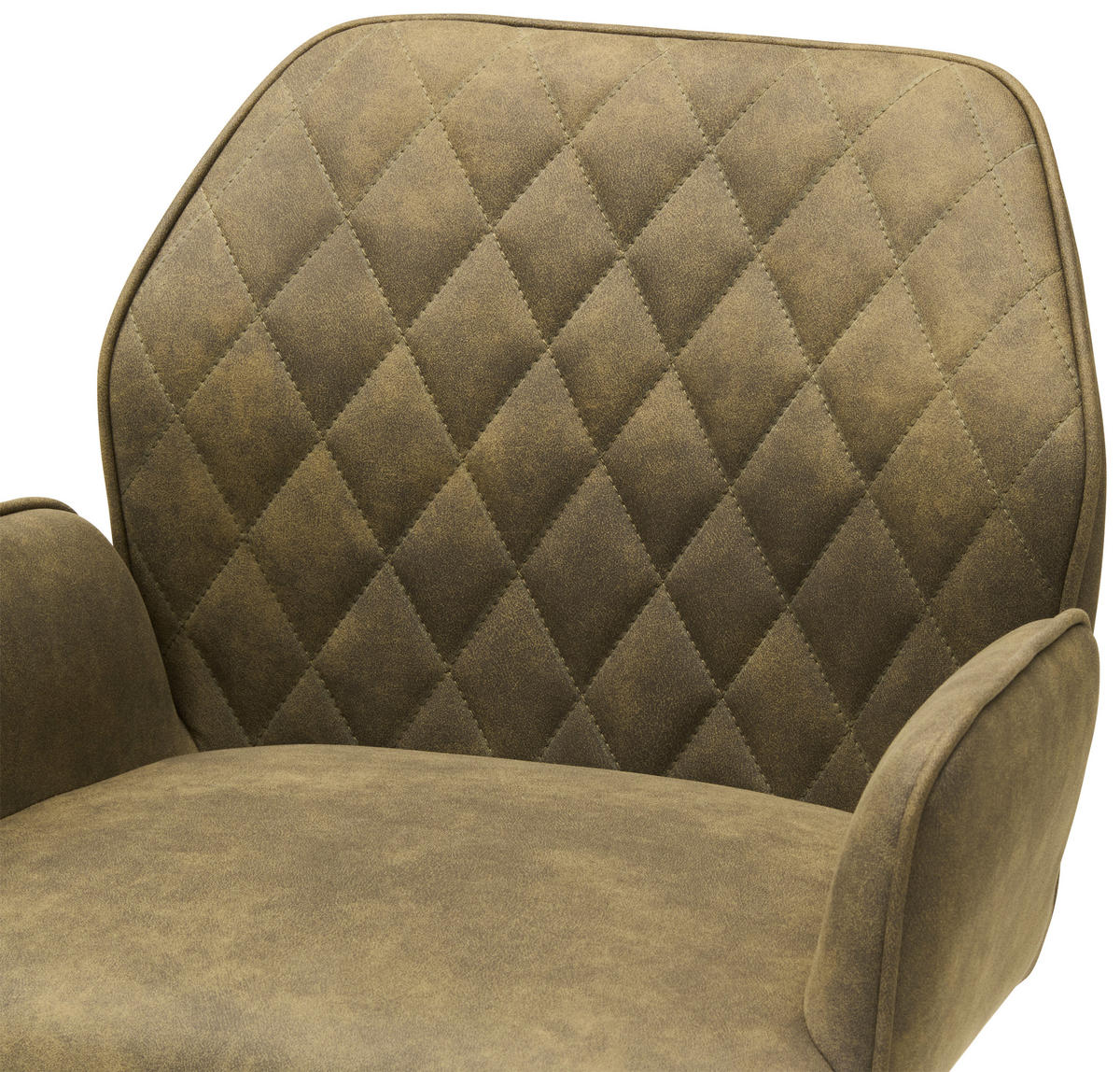 Barhocker höhenverstellbar in Metall, Textil Grün, Schwarz  - Schwarz/Grün, KONVENTIONELL, Textil/Metall (51/90-111/52cm) - MID.YOU