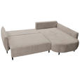 ECKSOFA  in Chenille Taupe  285/200 cm  - Taupe/Schwarz, MODERN, Textil/Metall (285/200cm) - Carryhome