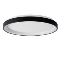 LED-DECKENLEUCHTE Vidal 48/48/6 cm   - Schwarz, Design, Kunststoff (48/48/6cm) - Lucide