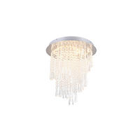 LED MENNYEZETI LÁMPA - krómszínű, Trend, műanyag/fém (45/55cm) - Novel