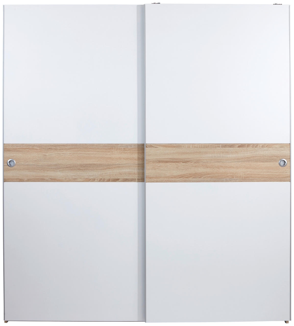 SKRIŇA S POS. DVER. – HOR.VED, biela, dub sonoma, 170/196/60 cm - biela/dub sonoma, Konventionell, kompozitné drevo/plast (170/196/60cm) - MID.YOU