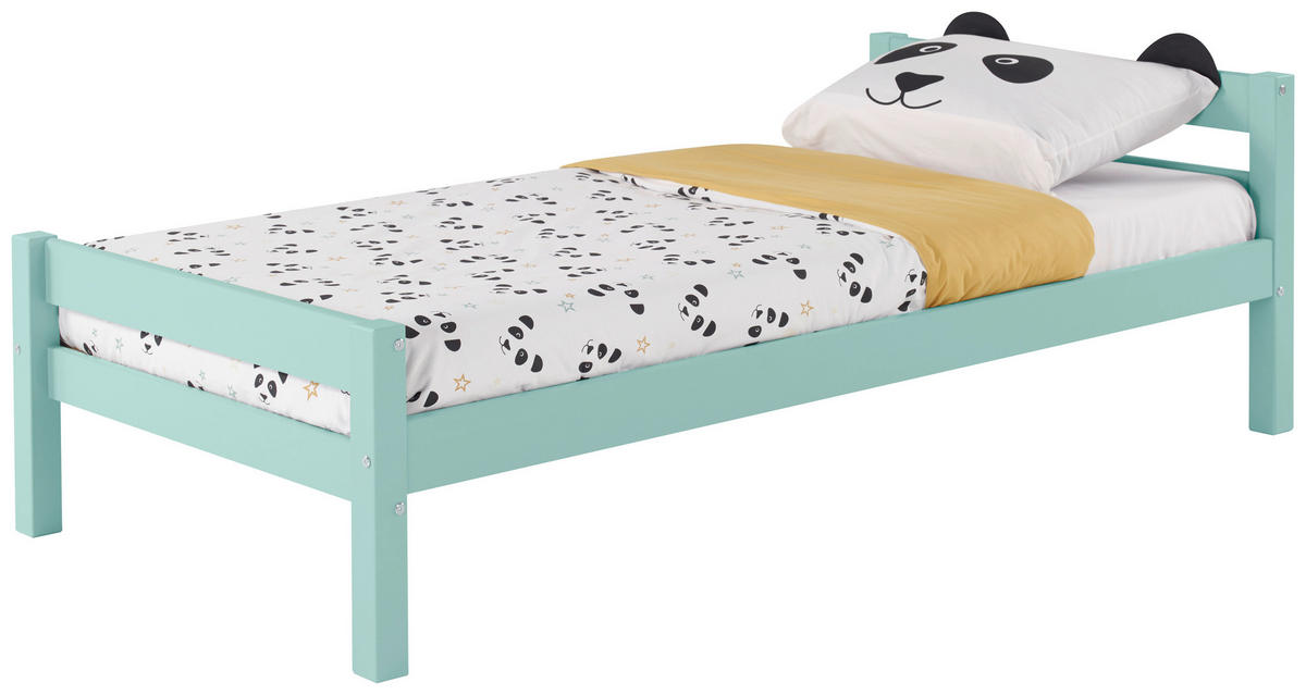 BETT 90/200 cm  in Türkis  - Taupe/Türkis, LIFESTYLE, Holz (90/200cm) - P & B