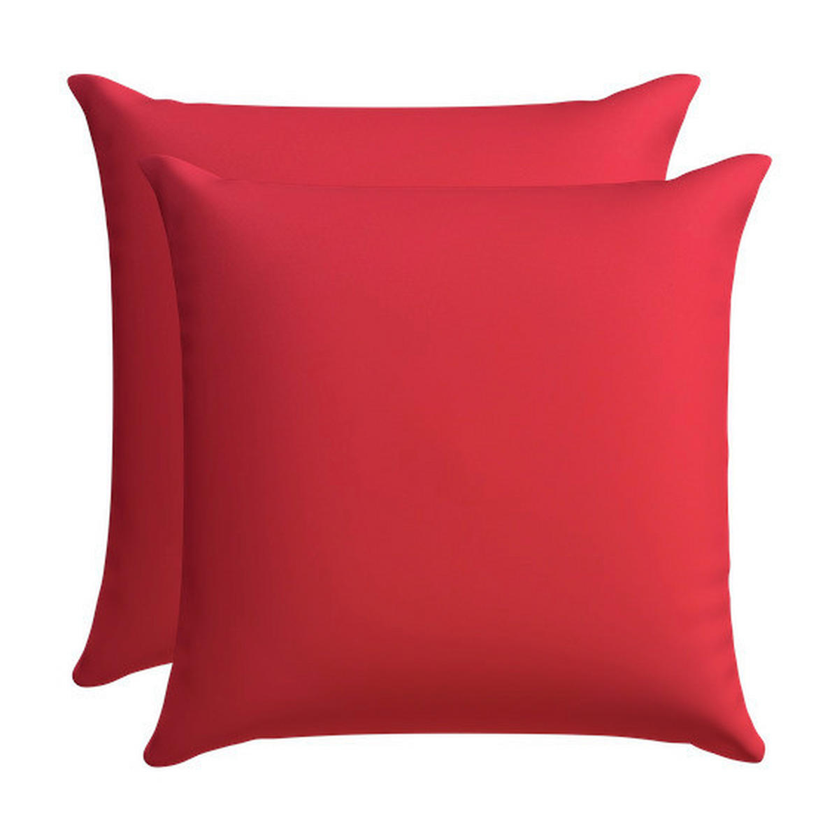 ZIERKISSENSET in Rot Uni 48/48 cm  - Rot, Basics, Textil (48/48cm)