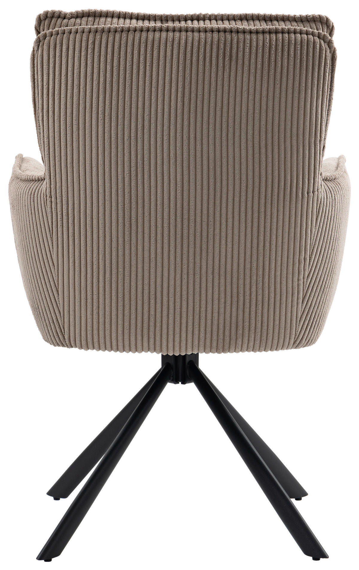 ARMLEHNSTUHL  in Eisen Cord  - Hellgrau/Schwarz, Design, Textil/Metall (62/95/67cm) - Novel
