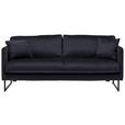 2,5-SITZER  in Samt Schwarz  - Schwarz, Design, Textil/Metall (180/78/84cm) - Carryhome