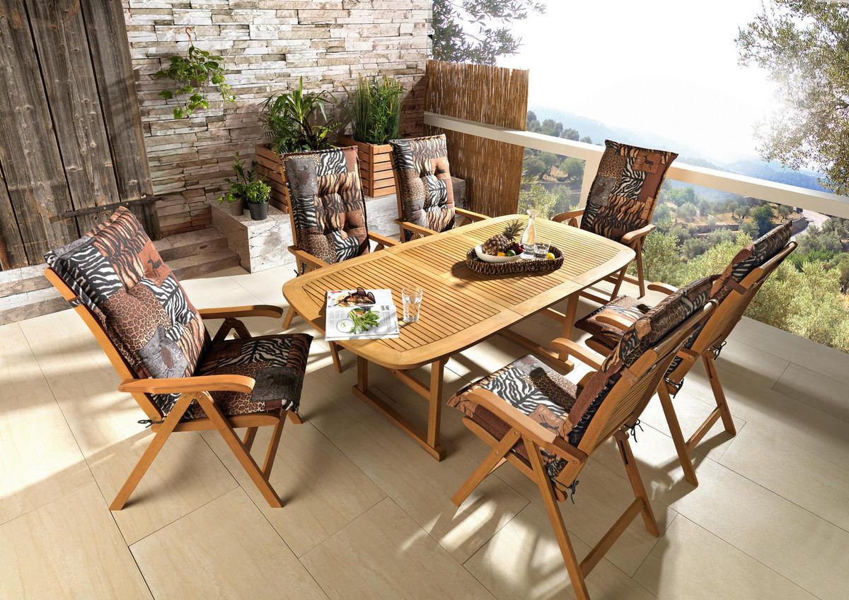 STOL VRTNI  smeđa  drvo      - smeđa, Romantično / ladanjski, drvo (150-200/100/74cm) - Ambia Garden
