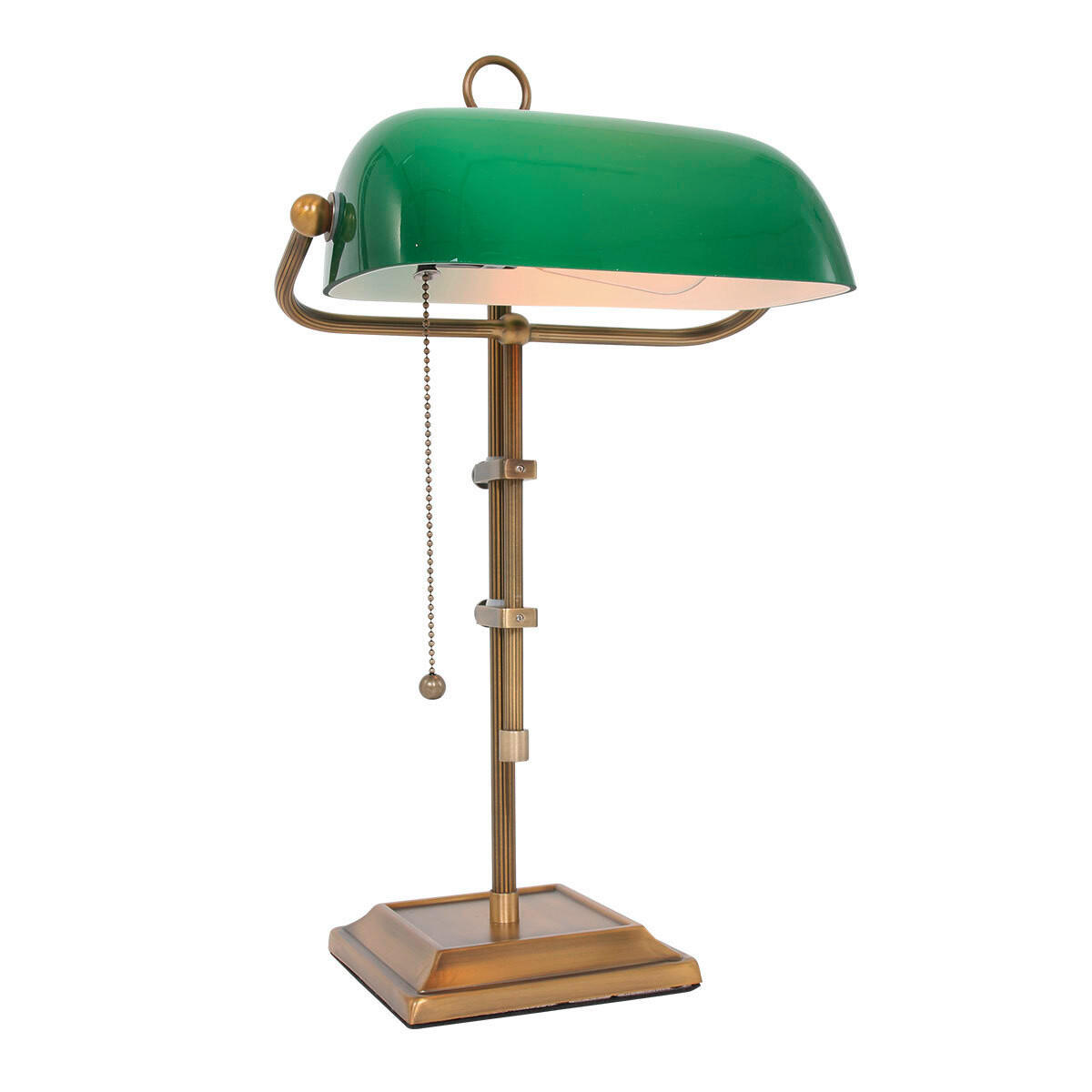 TISCHLEUCHTE Ancilla 22,5/15/55 cm   - Bronzefarben/Grün, Basics, Glas/Metall (22,5/15/55cm)