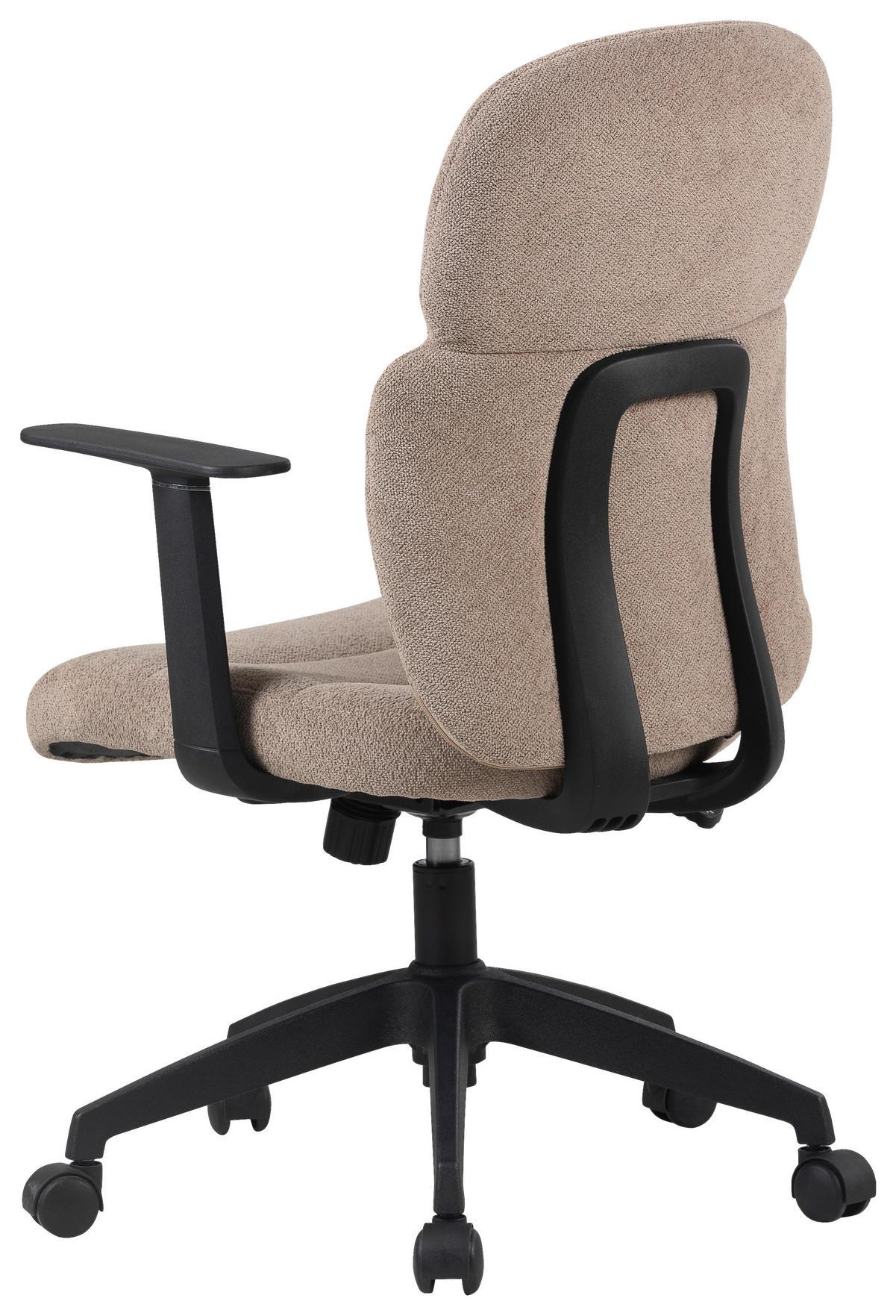 OTOČNÁ ŽIDLE, tkaná látka, černá, světle hnědá - černá/světle hnědá, Design, textil/plast (60/93,5-101/57cm) - Modante