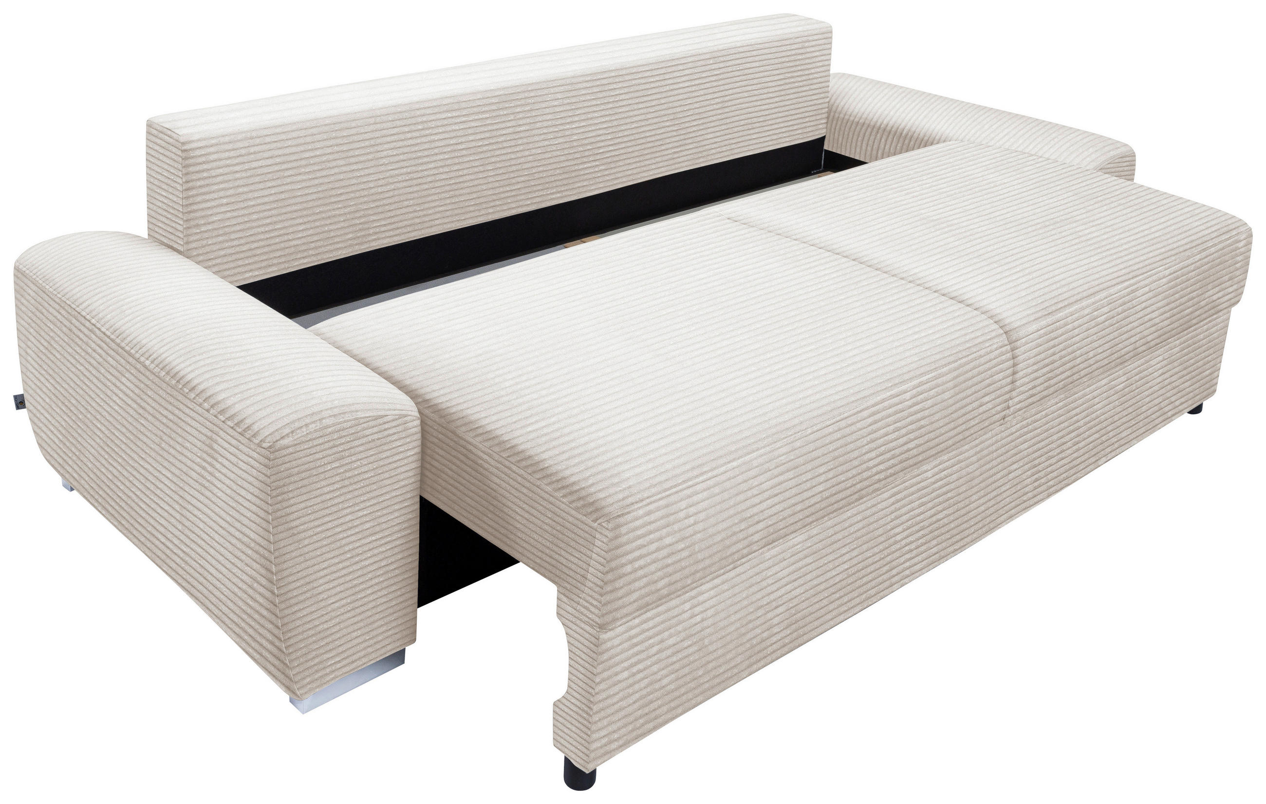 Thumbnail - Stylife Schlafsofa, Creme, Beige, Ecru, Textil, 3-Sitzer, Füllung: Silikon, Schaumstoffflocken,Silikon, Schaumstoffflock...