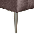 ECKSOFA Braun Chenille  - Silberfarben/Braun, KONVENTIONELL, Textil/Metall (284/143cm) - Carryhome
