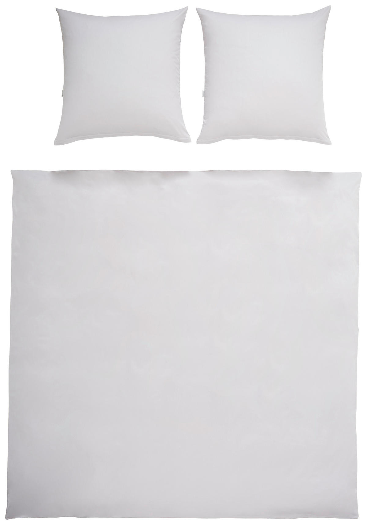 BETTWÄSCHE Satin 200/200 cm  - Silberfarben, KONVENTIONELL, Textil (200/200cm) - Bio:Vio