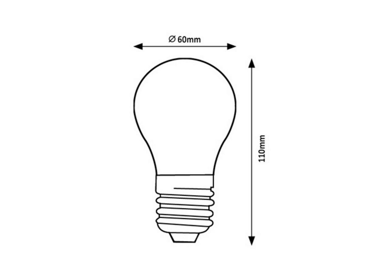 LED FILAMENT SIJALICA - prozirna, Osnovno, staklo/metal (6/11cm)