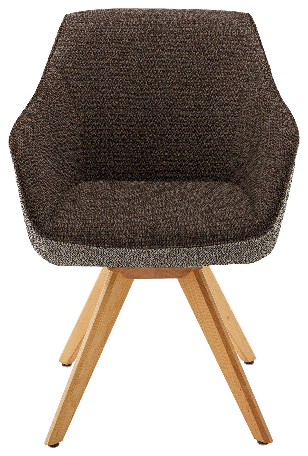 ARMLEHNSTUHL  in Flachgewebe  - Hellbraun/Eichefarben, Design, Holz/Textil (60/84/68cm) - Koinor