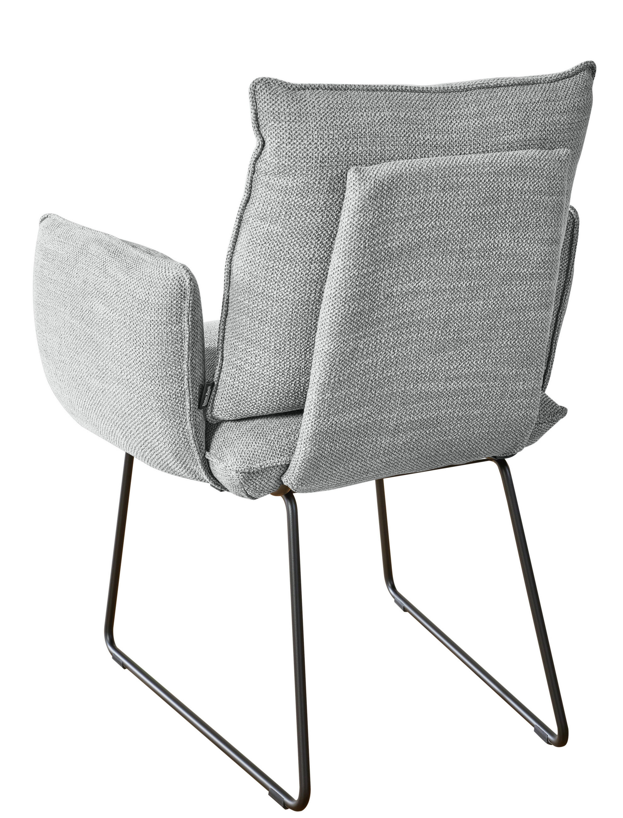 Thumbnail - Dieter Knoll Armlehnstuhl, Hellgrau, Metall, Textil, Kufe, Rundrohr, 65x90x70 cm, Goldenes M, Lederauswahl, Stoffauswahl...