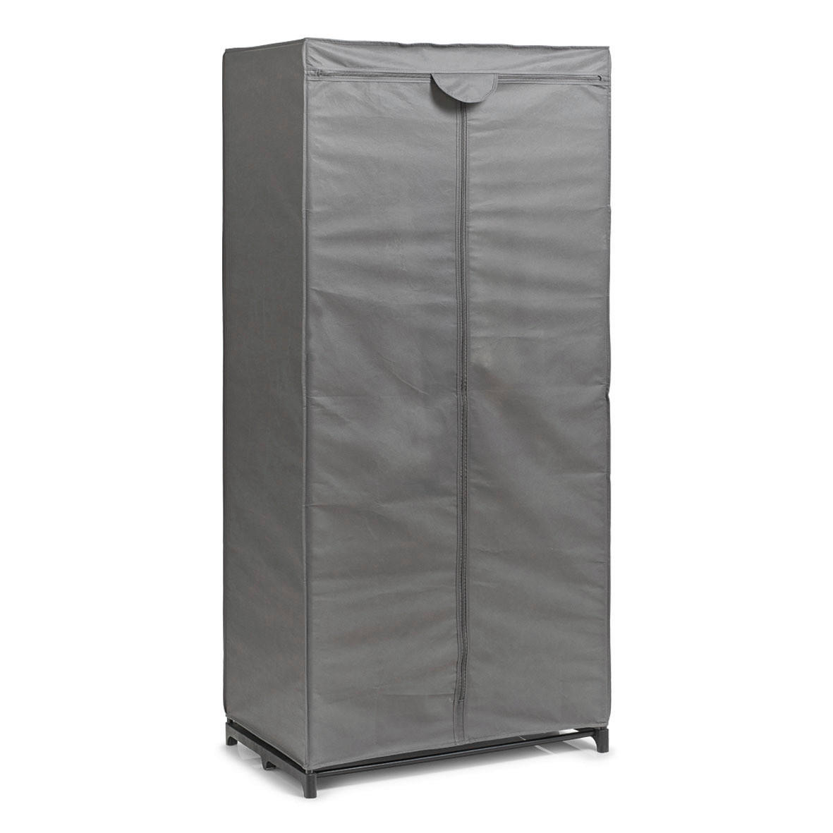 STOFFSCHRANK Grau  - Grau, Basics, Textil/Metall (75/50/160cm) - Zeller Present