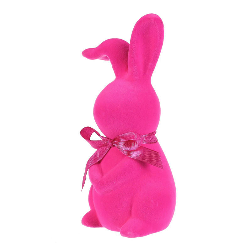 DEKORAČNÝ ZAJAC - ružová, Basics, keramika (9/15/7cm)