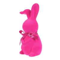 DEKORAČNÝ ZAJAC - ružová, Basics, keramika (9/15/7cm)