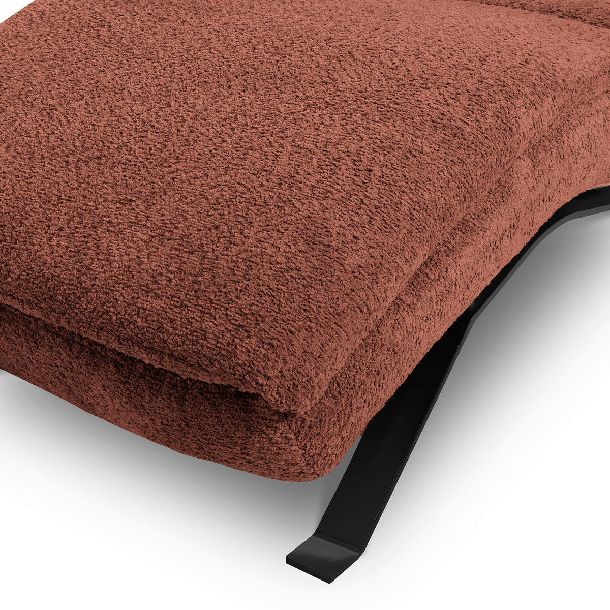 RELAXLIEGE Echtleder Beere  - Beere/Schwarz, Design, Leder/Metall (65/95/171cm) - Celina Home