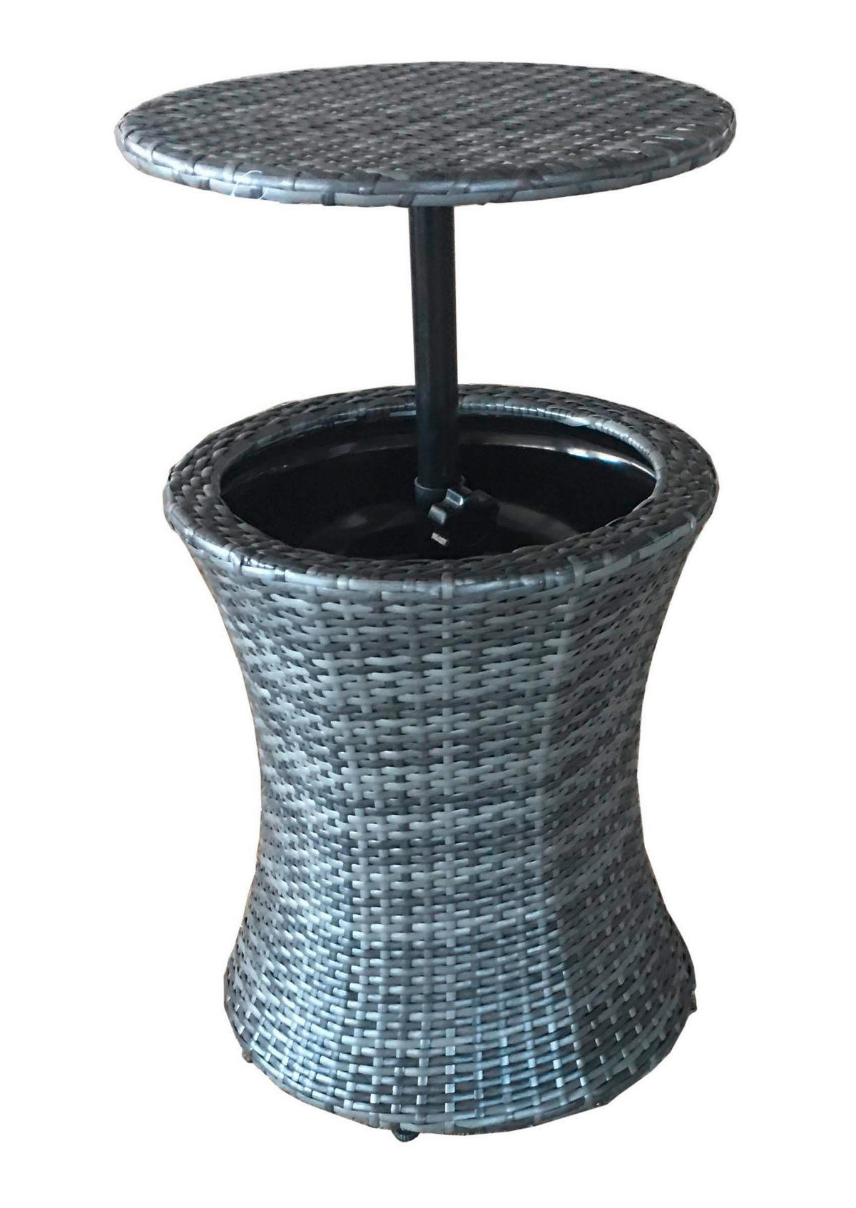 GARTENTISCH Metall, Kunststoff rund  - Dunkelgrau/Schwarz, Basics, Kunststoff/Metall (45/55/45cm) - Gardenson