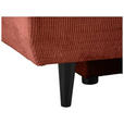 SCHLAFSOFA mit Liegefunktion, Rücken echt Chenille Terracotta - Terracotta/Schwarz, KONVENTIONELL, Holz/Textil (212/97/105cm) - Carryhome