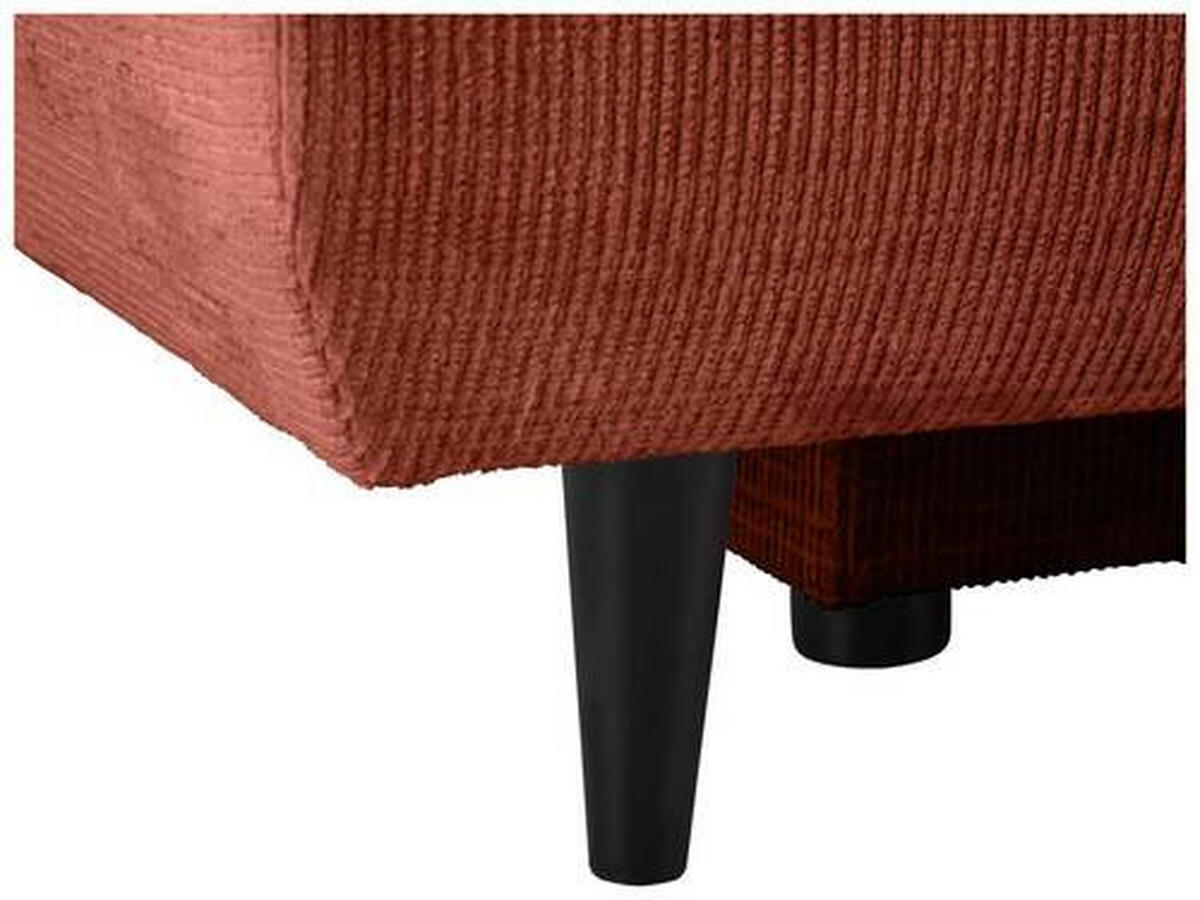 SCHLAFSOFA Chenille Terracotta  - Terracotta/Schwarz, KONVENTIONELL, Holz/Textil (212/97/105cm) - Carryhome